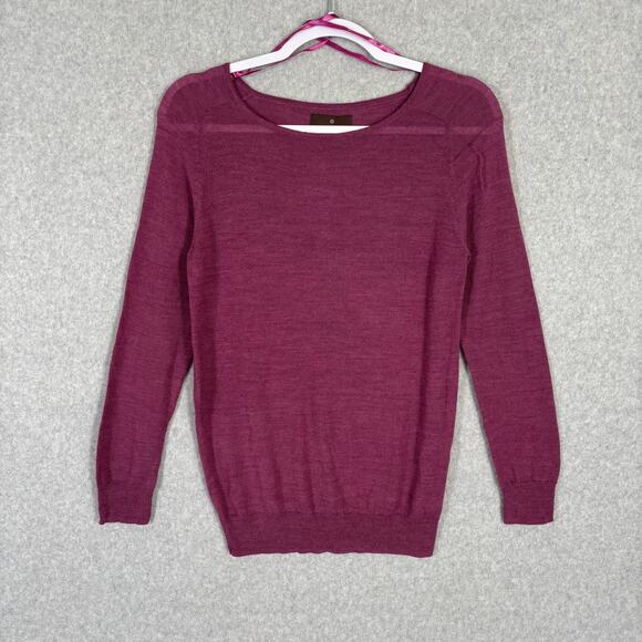 Fenn Wright Manson Sweater Women Small Pink Merino Wool Thin Casual Classic READ - Picture 1 of 9
